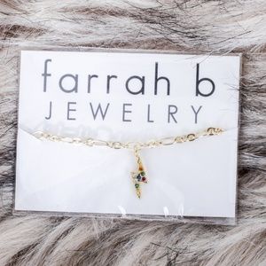 NWT Farrah B Lightning Charm Anklet